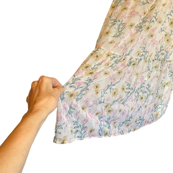 Charlie Paige Shimmer Boho Tank Dress-Wild Flowers-Size Large - Picture 12 of 16